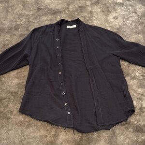 We The Free Dark Gray Textured Top